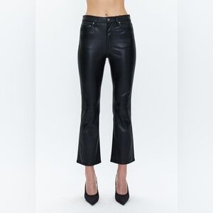 Pistola LENNON HIGH RISE BOOT - SLATE BLACK black faux leather pants size 31